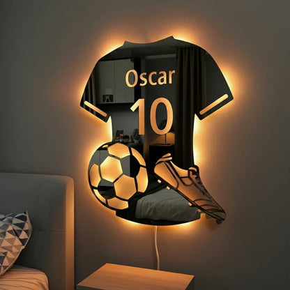 Lampada Specchio Personalizzata LED Calcio