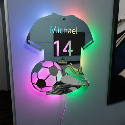 Lampada Specchio Personalizzata LED Calcio